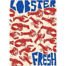 1pc Colorful Sardine Lobsters Crabs Fish Marine Animals Canvas Paintings Kitchen Living Room Home Decoration No Frame