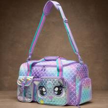 1pc Kids Animal Duffle Bag Girl Travel Bag Gifts Overnight Bag For Girl Tote Bag Sleepover Bag For Girls Gym Dance Bag With Shoes Compartment