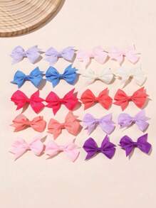20 Fermagli per capelli a fiocco dolci e carini serie multicolore (colore casuale) - Multicolore - Visualizzare 5