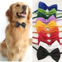 Collier cravate de compagnie ajustable à la mode - Nœud papillon de couleur unie pour animal de compagnie, à simple épaisseur, décoration pour animal de compagnie avec nœud papillon de performance , convient aux petits et grands chiens et chats