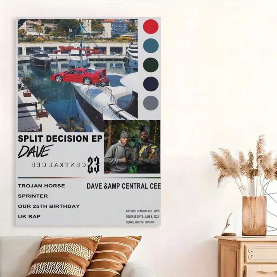 Framed Music Song Album Cover Poster Canvas Poster Wall Decorative Art Painting Living Room Bedroom Decoration Gift Unframe - 框架 - 查看 1