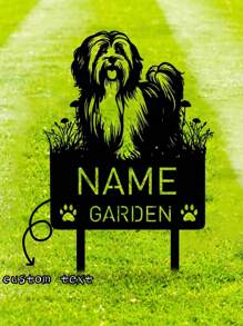 HELLOYOUNG 1PC Custom Havanese Metalen Memorial Garden Stake Gepersonaliseerde Huisdier Graf Marker Naambord Herinneringsstaak Decor Hond Verlies