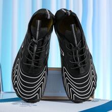 Unisexowe buty do przeprawy przez strumień i uprawiania sportów wodnych, biegania na świeżym powietrzu, jazdy na rowerze, plaży, jogi, fitnessu, kompleksowych butów treningowych - Czarne - Zobacz 2