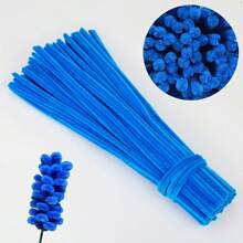 Value Pack 100Pcs Assorted Colors Flexible Fabric Pipe Cleaners With Step-By-Step Video 8mm/0.31inch Bolder DIY Craft Supplies For Handmade Decorations And Projects, Twister Set With Two Color Options, Pipe Cleaner Flower Kits - Multicolor - View 34
