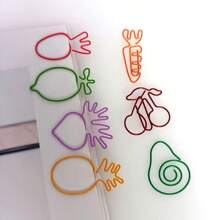 15pcs Multi-Color Fruit Metal Paper Clips - Cute And Lightweight, Perfect For Office Document Organization And Fun Document Classification, Used As Paper Clips