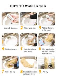 短直爪夹马尾辫接发，凌乱假发髻爪夹发片，女士凌乱发髻发圈，女孩（棕色混合灰金色） - 彩色 - 查看 9