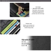 Billetera corta genial Overlord de color negro de hombres, PU, portaidentificaciones de anime, monedero con cierre con diseño de calavera de dibujos animados, bolsillo para monedas, bolsa para cambio y dinero, billetera pequeña para hombre - Negro - Ver 9