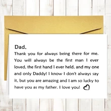 1pc Heartfelt Father's Day Card Love Greeting Card Birthday Card For Father Daughter Love Card Suitable For All Occasions Touching Father's Day Gift