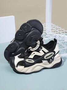 Kids Spring/Summer Breathable Sports Sandals, Lightweight, Anti-Collision Toe Design, Rotational Buckle, Non-Slip Sole, Easy On/Off, Suitable For Daily, Vacation, Outdoor, Beach, Student
