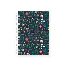 A5 Notebook 100 Sheets Lined Sketchbook Drawing School Hardcover Notebooks - Green Floral - View 1