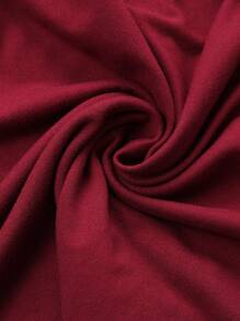 Vestido mini sexy con arruga en forma de rosa para mujer, de alta calidad y en color rojo que estiliza la figura - Rojo - Ver 3