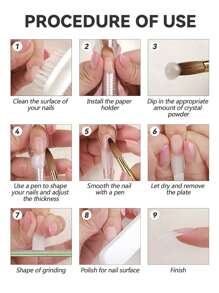 120g/4.23oz Polvo acrílico desnudo de gran capacidad, polvo acrílico profesional para extensión y tallado de uñas, de larga duración, sin necesidad de lámpara para uñas acrílicas de aplicación rápida