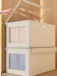 1 buc. Cutie de depozitare pentru fereastra din pânză Oxford, husă de îmbrăcăminte vizibilă, cutie organizatoare din țesătură pentru casă, dimensiune mare pentru organizarea balconului