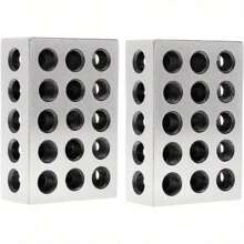 2PCS Precision Blocks Hardened Steel Blocks 0.0002'' Engineer Ground Hardened 23 Holes Engineer Blocks 1''x 2'' X3'' For Milling Machinist Lathe Tools - 2 - View 6