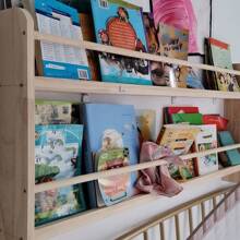 Estantería de pared de madera para libros, estantería para libros, estantería para habitaciones infantiles, estantes de pared para la sala de estar, habitación infantil, dormitorio