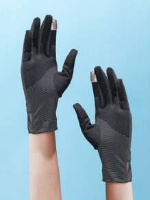 1 Cặp Găng Tay Ren Ngón Tay Đầy Đủ Cho Nữ, Găng Tay Lái Xe Đạp Xe Ngoài Trời Sọc Thoáng Khí Cho Mùa Xuân & Mùa Hè, Nhiều Màu - Găng tay - Xem 12