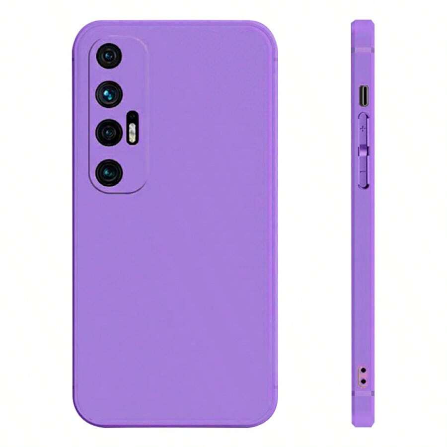 Liquid Silicone Shockproof Phone Case For Redmi, Poco And Moto - Lilac Purple - View 1