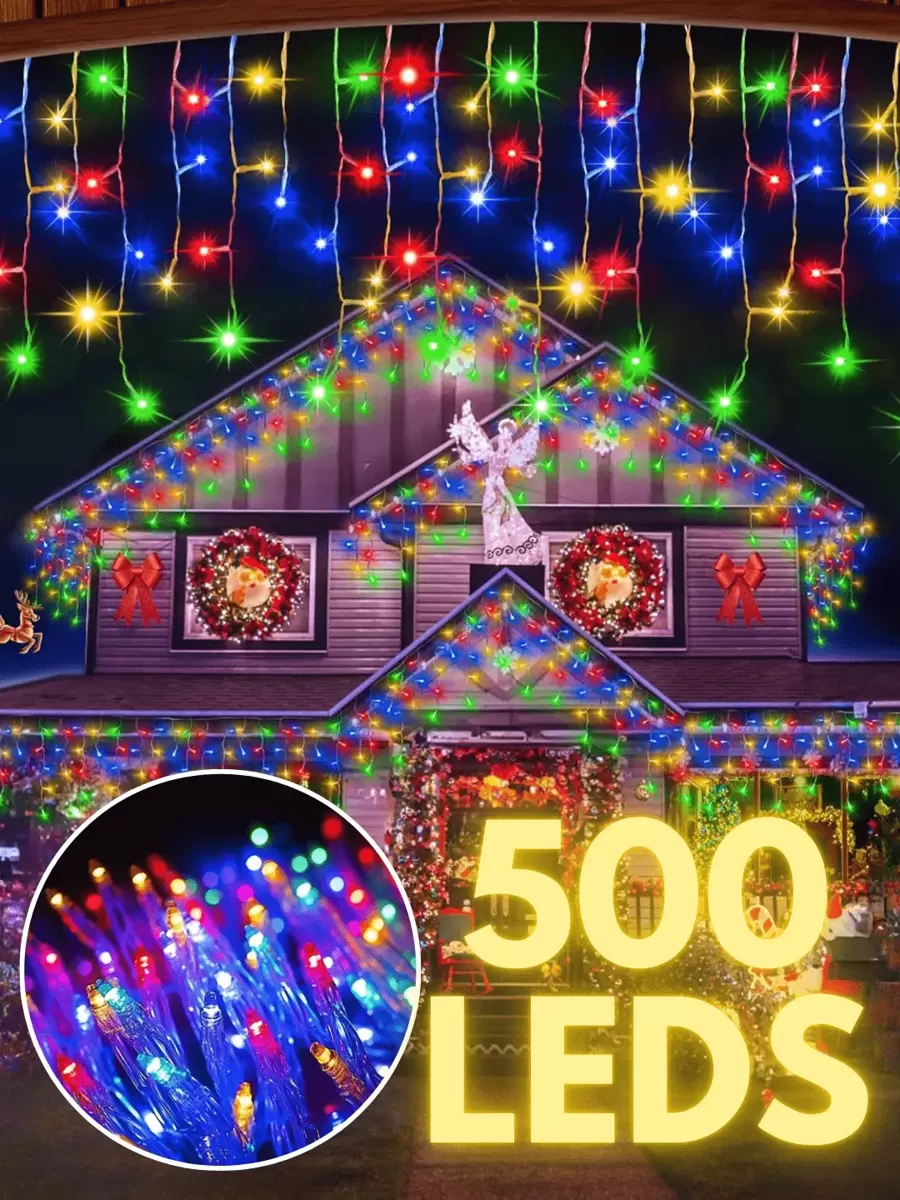 Christmas Series Waterfall With 500 LEDs Of 9.6 Meters Multicolor