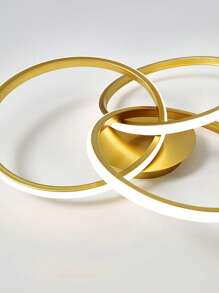 Lámpara de techo LED de lujo moderna para decoración del hogar, luces de techo en espiral, decoración de accesorios, blanco cálido/blanco frío, aluminio/gel de sílice, lámparas de techo negras/doradas de 52 cm con luz blanca LED/luz cálida para sala de estar, cocina, dormitorio, habitación de niños, comedor, pasillo, lámpara de pasillo, restaurante, cafetería, sala de clóset, pasillo, oficina moderna, decoración del hogar, lámparas de techo