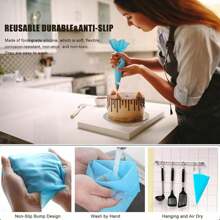 Set Of 21pcs For Cake Decoration Including Baking Tools, Molds, Piping Bags, And Tips. Pipping Bag And Tips Holder, For Cake Decorating, Baking Tools, Home Kitchen Accessories