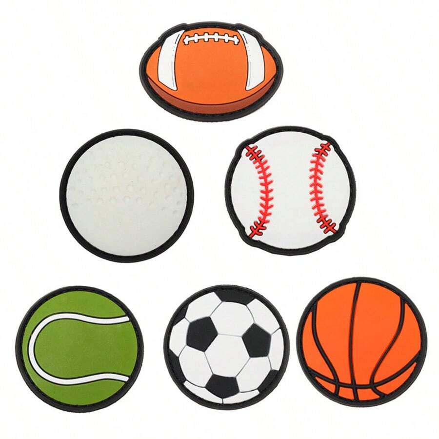 1 件 Tacopsgear 运动球士气贴，背面带胶，3D PVC 钩环臂贴，适用于包袋、服装、头盔、户外装备 - 背包和设备贴纸套装，带几何图案 PVC 塑料