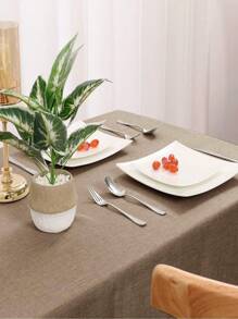 1 件装防水、防溅、防污、耐用、优雅现代桌布。厚实、抗撕裂的合成亚麻长方形桌布，多种尺寸可选，可机洗。适用于日常使用、派对、节日、用餐、咖啡馆、特殊场合、晚餐、早午餐、聚会、烧烤、自助餐、婴儿派对、室内外活动、婚礼等。 - 摩卡棕 - 查看 7