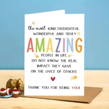 1PC Heartfelt Thank You Cards With Envelopes - Thank You Greetings For Best Friends, Teachers, Bosses, Colleagues, Doctors - Thank You Notes, Thank You Cards For Any Occasion