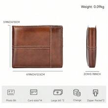 真皮 RFID 防盗刷钱包 头层牛皮 高端商务钱包 经典时尚多槽钱包 秋季男士钱包 圣诞礼物 感恩节礼物 复古男士礼物 钱包 钱包 小钱包 男士钱包 真皮 - 咖啡棕 - 查看 2