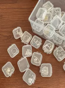 Organizador de joyas con 56/28/4/1-compartimentos con tapa transparente, caja de almacenamiento de joyas desmontable y multifuncional para anillos, aretes, arte de uñas, anti-oxidación, gran capacidad, adecuada para organizadores de joyas, expositores de joyas, coleccionistas de joyas, regalos navideños, artículos esenciales de viaje y artículos esenciales navideños