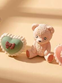 1 pezzo Stampo in silicone minimalista a forma di orso seduto, adatto per uso quotidiano casual