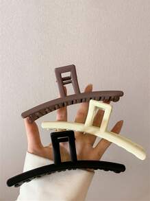 1 pieza Clip para el cabello de mujer de moda de una sola línea y de gran tamaño, clip de cabello elegante de unicolor, clip de cabello grande, accesorio de cabello simple, adecuado para el uso diario, citas y vestir.