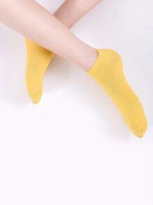 10/20 Pares de Meias Curtas Coloridas Tipo Doce para Mulheres, Elásticas e Confortáveis em Cores Sólidas, Macias e Versáteis, Adequadas para Uso Diário, Primavera/Verão