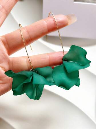 1 par fashionabla akryl blommiga droppörhängen för kvinnor