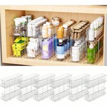 6 Set 2 Tier Bathroom Under Sink Organizers And Storage - 14.8"Deep X 5.1" Width - Suitable As Pantry Drawers Slide Out Shelves,Under Kitchen Sink Organizer,Narrow Pull Out Under Cabinet Organizerbedroom,Organizer,Organiser,Home Storage,White T Shirt Women,Black Pants Women,Ladies Winter Clothes,Dress,Winter Clothes For Ladies,Elegant Woman Dresses,White Shirt For Ladies,Long Sleeve,White Jumpsuit For Women,Spring Dresses For Women,Spring Outfits For Women,Spring,Spring Clothes,Minimalist,Summer Tops - 6 Set With 12 Drawers - View 10