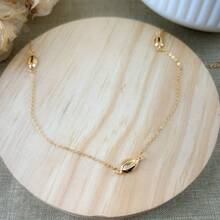 Colar Choker Conchas Buzios Banhado Ouro 18K
