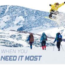 1 Pair Outdoor Hiking & Skiing Anti-Slip Snow Cleats, Crampons With 5 Spikes For Icy/Snowy Ground, Fit Shoes Size 28-46 - Black - View 3