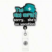 1pc Versatile Badge Reel With 360-Degree Rotation - Perfect For Nurses, Doctors, Teachers, And Students - Multicolor - View 1