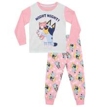 Bluey Pyjamas | Night Night Long Sleeve Girls Pyjamas | Girls' Pyjama Sets - Pink - View 1