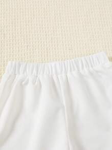 3 stuks/set meisjes casual outfit - polo shirt + A-lijn rok + shorts, school stijl sportieve chique veelzijdige set