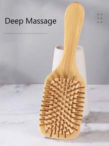 Home Shun Hair Beauty Wooden Airbag Comb, Massage Comb, Handheld Labor Saving Round Head Bamboo Teeth Not Hurt Hair Ladies Long Hair Home Rubber Air Cushion Comb Gift, Head Meridian Air Cushion Comb, Massage Large Comb, Long Hair Massage Comb, Anti-Static Airbag Wooden Comb. - 彩色 - 查看 6