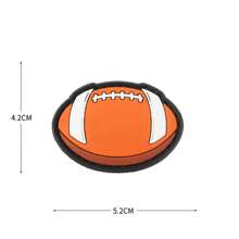 1 件 Tacopsgear 运动球士气贴，背面带胶，3D PVC 钩环臂贴，适用于包袋、服装、头盔、户外装备 - 背包和设备贴纸套装，带几何图案 PVC 塑料