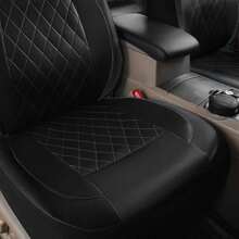 Full Set PU Leather Car Seat Covers, Compatible With Airbag, Breathable, Suitable For Cars, Trucks, SUVs, Comfortable, Durable, Waterproof And Breathable, Prevents Car Seat From Stains, Dirt And Spills