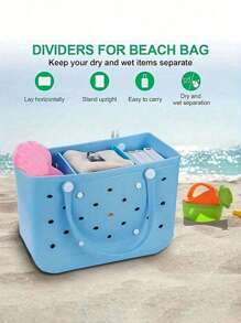 Bogg Beach Bag Divider Divider Tray,Plastic Divided Tray For Perfect Beach Bag Organization And Space Division,Accessories Fit For Inserts Tray For Simply Southern Beach Bag,Organizing Your Bag And Divide Space - Multicolor - View 2
