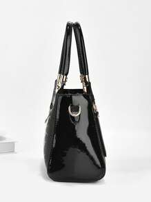 Classic Solid Color Crocodile Texture Square Handbag, Tote Bag, Ladies Commuter Shoulder Bag, Best Mother Day Gifts Ever