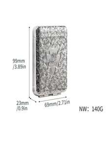 New 3-Slot Metal Cigarette Case Holder, 16-Capacity, Engraved Design, Crush Resistant, Inspired By