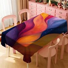 Multi-Functional Polyester Tablecloth - Colorful Patterns, Waterproof And Stain-Resistant, Easy To Clean For Indoor/Outdoor Use - Ideal For Picnics, Parties, Restaurants, Home Decor, And Gift-Giving - Multicolor - View 76