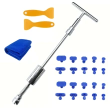 Car Dent Repair Tool Set, Car Dent Repair T-Shaped Puller, Car Unpainted Professional Manual Tool Set, Suitable For Car Hail Damage Repair Manual Tool Set,Tools For Men - Silver - View 16