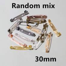 20个15-40毫米金属胸针夹底座别针安全别针胸针底座空白底座，适用于DIY珠宝制作材料 - brooch pins accessories - 查看 30