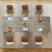 Tribesigns 7 Ft Extra Long Conference Table, 86-Inch Office Meeting Room Table, Modern Industrial Rectangle Gray Seminar Desk For 8 - 灰色 - 查看 3