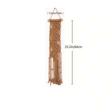 1pc Macrame Wall Hanging Bohemian Decor, Hand-Woven Leaf Shape Colorful Tassel Wall Tapestry - Multicolor - View 13